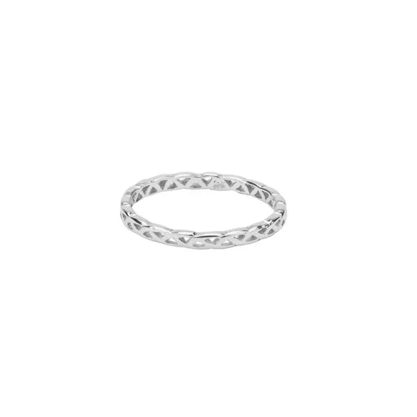 S/sil Weave Knot \Tulla\ Ring Narrow  