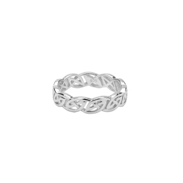 S/sil Eternity Knot \Lomond\ Ring Medium 