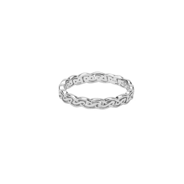 S/sil Eternity Knot \Tay\ Ring Narrow 