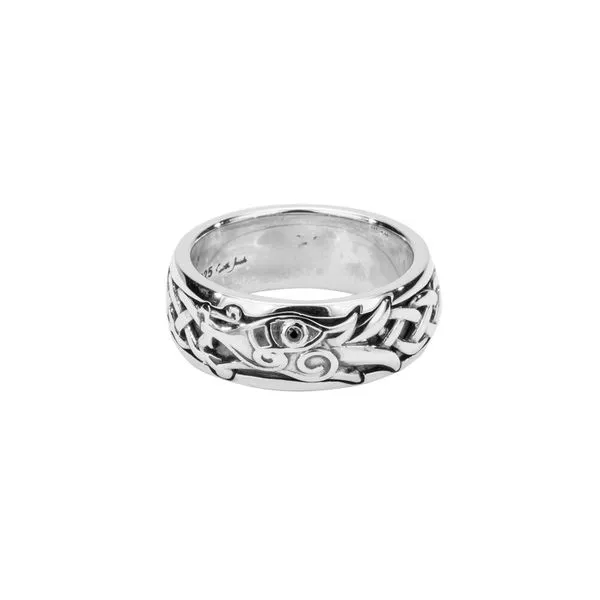 S/sil Oxidized + Black CZ Dragon Ring  similar item image