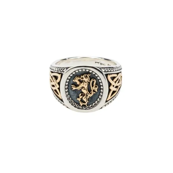 S/sil Oxidized + 10k Lion Rampant Large Ring (Tapered) similar item image