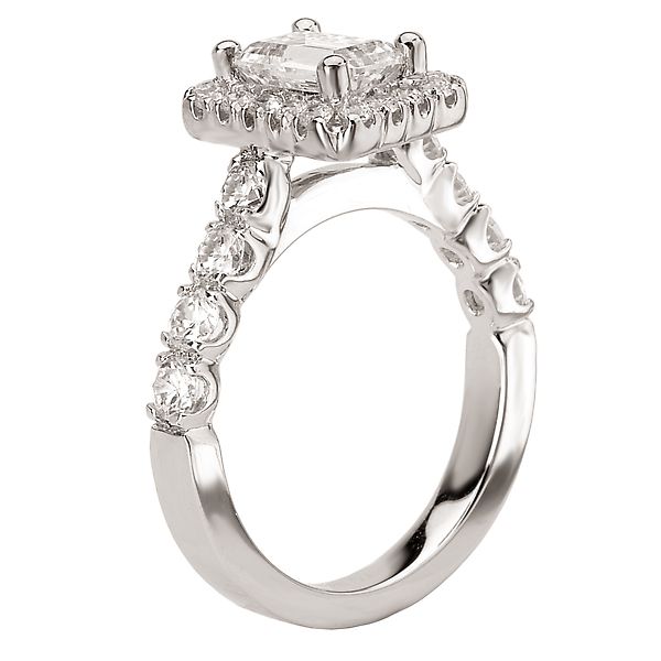 Halo Semi-mount Diamond Ring Image 2 Von's Jewelry, Inc. Lima, OH