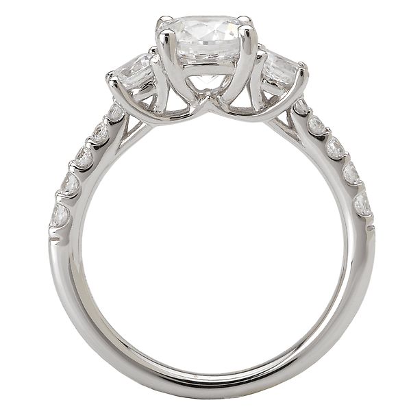 3 Stone Semi-Mount Diamond Ring Image 2 McCoy Jewelers Bartlesville, OK