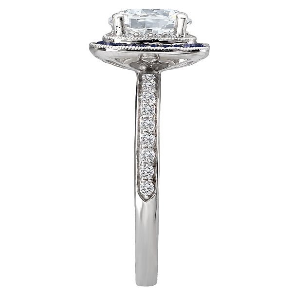 Halo Semi Mount Diamond and Gemstone Ring Image 3 McCoy Jewelers Bartlesville, OK