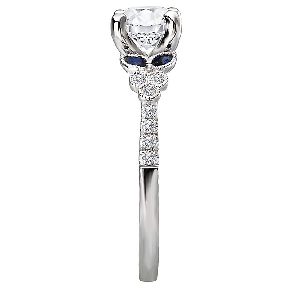 Sapphire and Diamond Semi-Mount Ring Image 3 Von's Jewelry, Inc. Lima, OH
