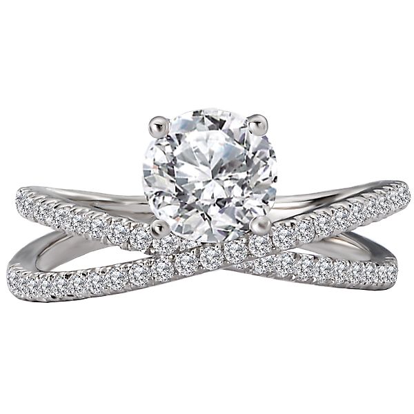 Diamond Semi-Mount Engagement Ring Image 4 Von's Jewelry, Inc. Lima, OH