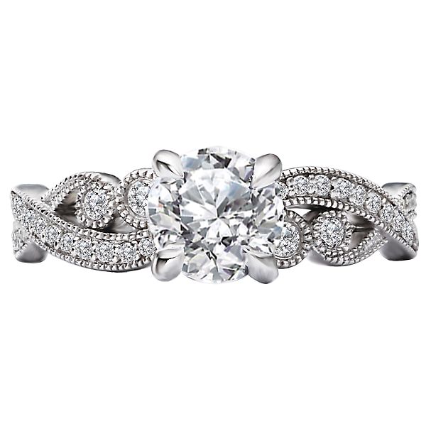 Diamond Semi-mount Engagement Ring Image 4 Von's Jewelry, Inc. Lima, OH