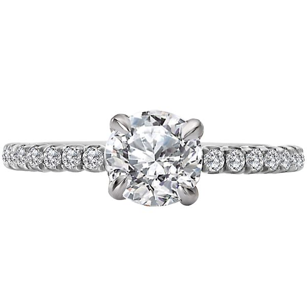 Romance Diamond Diamond Semi Mount Diamond Ring 160100-RD100 | James ...