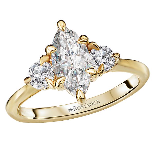 3-Stone Semi-Mount Diamond Engagement Ring McCoy Jewelers Bartlesville, OK