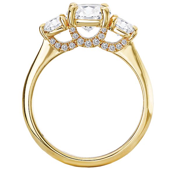 3-Stone Semi-Mount Diamond Engagement Ring Image 2 Boyd Jewelers Wesley Chapel, FL