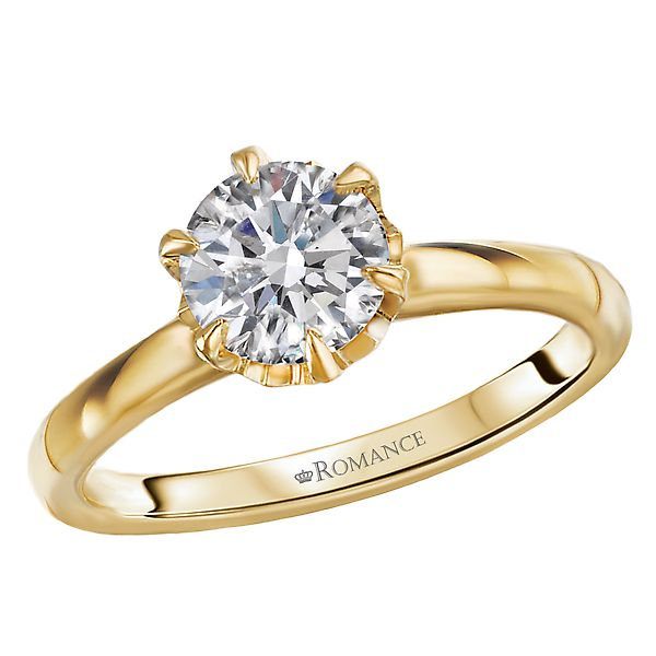 Vintage Single Diamond Engagement Ring Art Deco in 18k - Filigree Jewelers