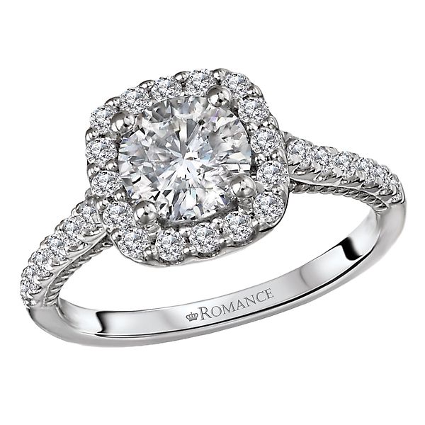 Diamond Halo Semi-Mount Engagement Ring Von's Jewelry, Inc. Lima, OH