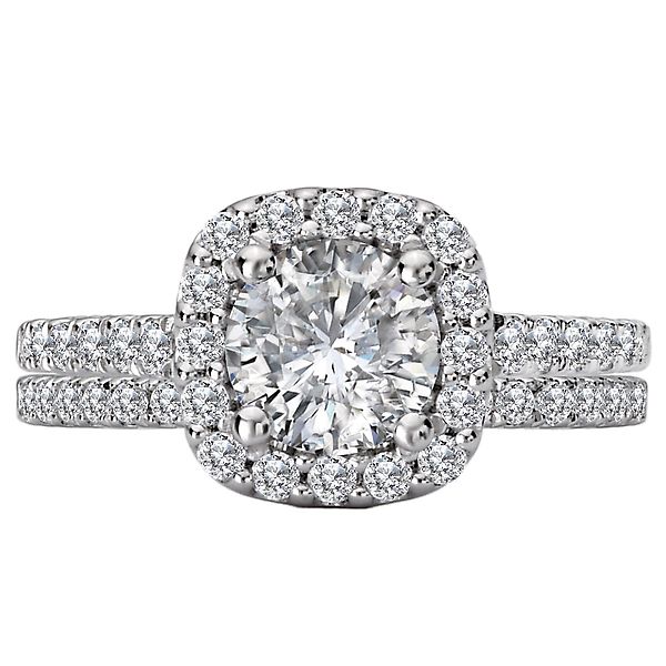 Diamond Halo Semi-Mount Engagement Ring Image 5 McCoy Jewelers Bartlesville, OK