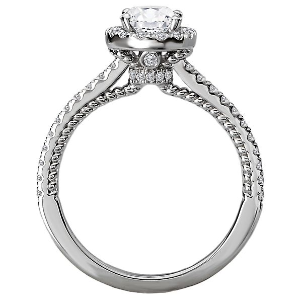 Diamond Halo Semi-Mount Engagement Ring Image 2 Puckett's Fine Jewelry Benton, KY