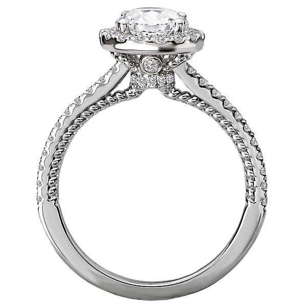Diamond Halo Semi-Mount Engagement Ring Image 2 Alan Miller Jewelers Oregon, OH