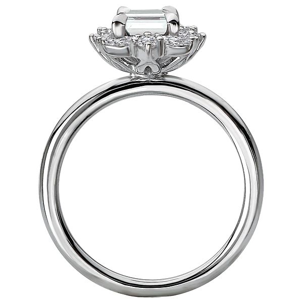Semi-Mount Diamond Halo Engagement Ring Image 2 Puckett's Fine Jewelry Benton, KY