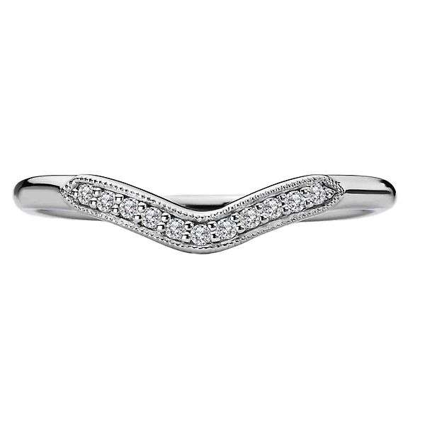 Curved Diamond Wedding Ring Image 4 James Gattas Jewelers Memphis, TN