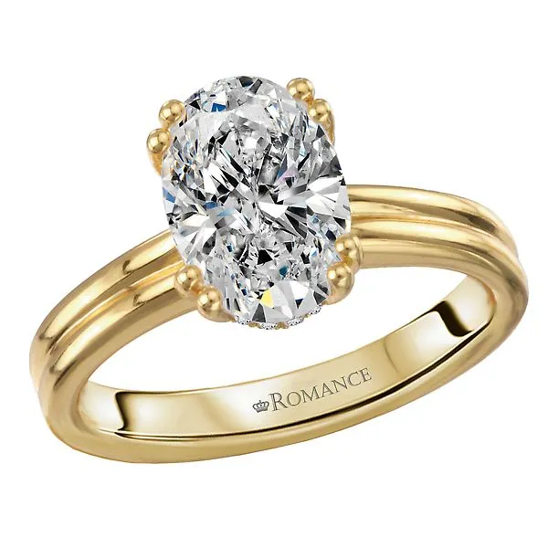 Double Ring Band and Double Prong Diamond Engagement Rin James