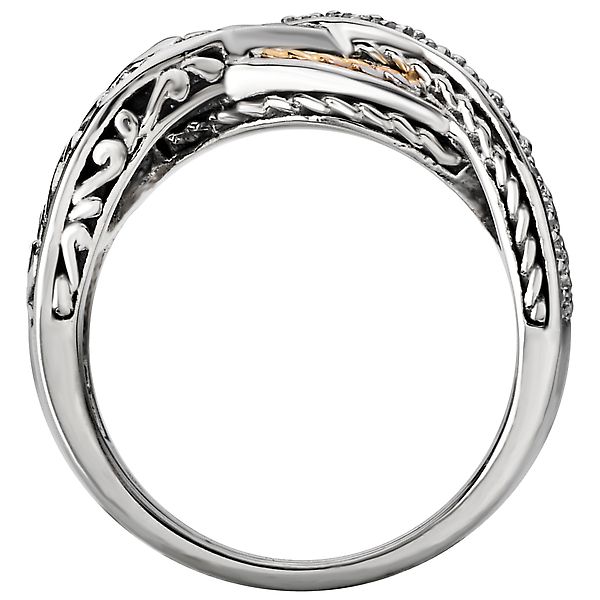 Ladies Fashion Two-Tone Diamond Ring Image 2 The Hills Jewelry LLC Worthington, OH
