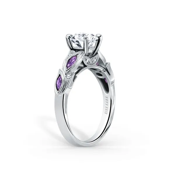 Amethyst diamond engagement ring Clearance