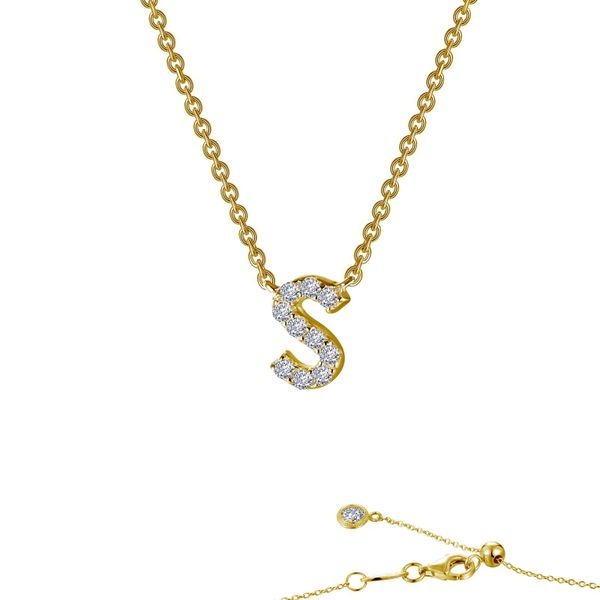 NOTABLE OFFSET INITIAL NECKLACE - S - SO PRETTY CARA COTTER