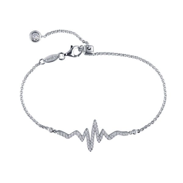 Pave Heartbeat Bracelet Arlene's Fine Jewelry Vidalia, GA
