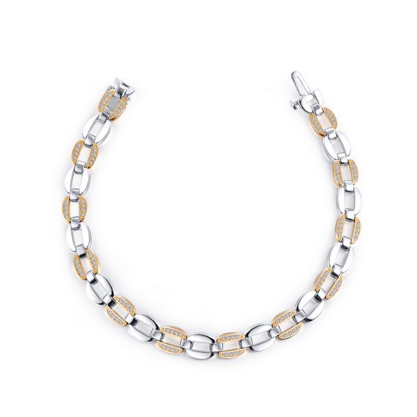 Two-tone PaperClip Link Bracelet Carroll / Ochs Jewelers Monroe, MI