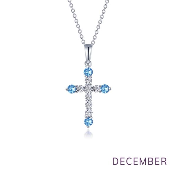December Birthstone Cross Necklace Carroll / Ochs Jewelers Monroe, MI