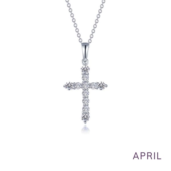 April Birthstone Cross Necklace Mueller Jewelers Chisago City, MN