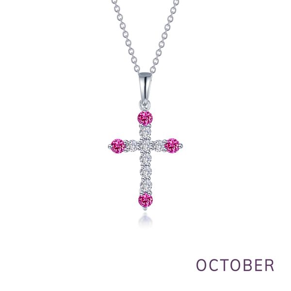 October Birthstone Cross Necklace Jacqueline's Fine Jewelry Morgantown, WV