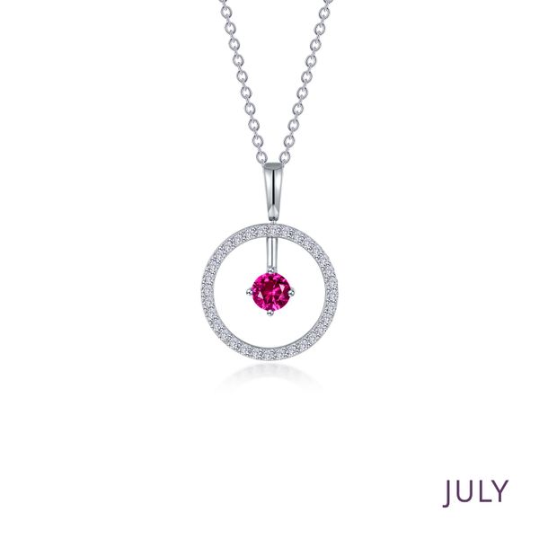 July Birthstone Reversible Open Circle Necklace Carroll / Ochs Jewelers Monroe, MI