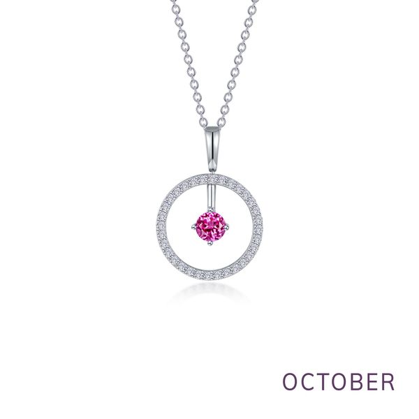 October Birthstone Reversible Open Circle Necklace Jerald Jewelers Latrobe, PA