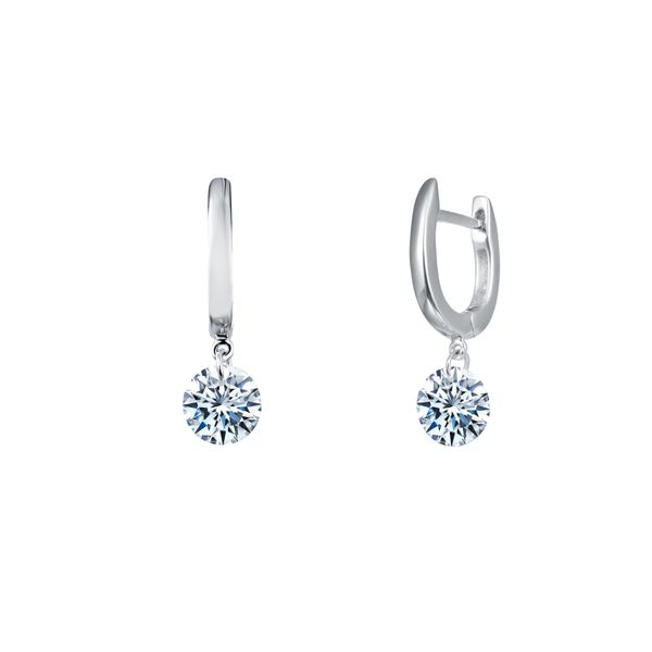 Frameless Drop Solitaire Earrings Wood's Jewelers Mt. Pleasant, PA