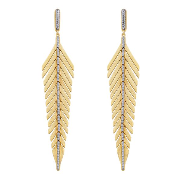Mixed-Color Feather Drop Earrings Selman's Jewelers-Gemologist McComb, MS