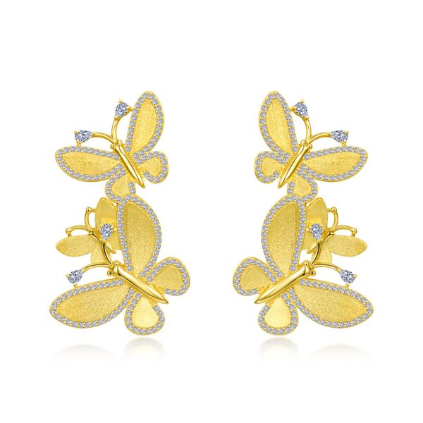Butterfly Cluster Drop Earrings Gaines Jewelry Flint, MI