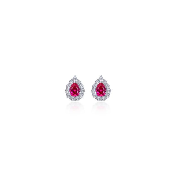 0.72 CTW Pear-shaped Halo Stud Earrings Jerald Jewelers Latrobe, PA