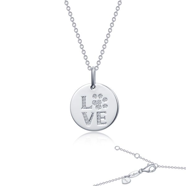LOVE Paw Print Necklace Johnson Jewellers Lindsay, ON