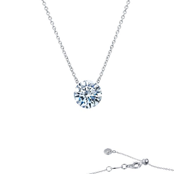 Frameless Solitaire Necklace Charles Frederick Jewelers Chelmsford, MA