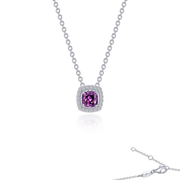 0.76 CTW Cushion-Cut Halo Necklace Mueller Jewelers Chisago City, MN