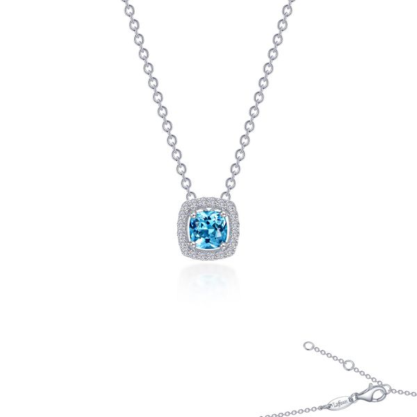 0.76 CTW Cushion-Cut Halo Necklace Gala Jewelers Inc. White Oak, PA