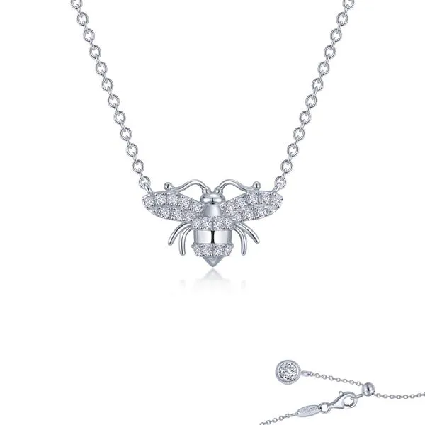 925 Sterling Silver Queen Bee Necklace - Best VVS Moissanite Diamond C –  peardedesign.com