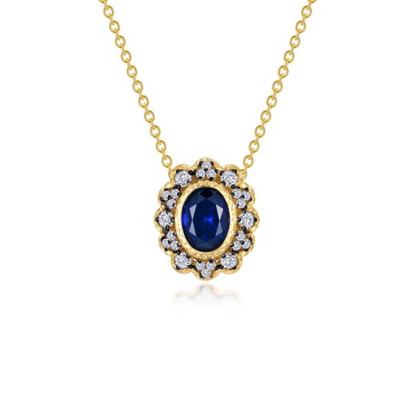 Vintage Inspired Halo Necklace Gala Jewelers Inc. White Oak, PA