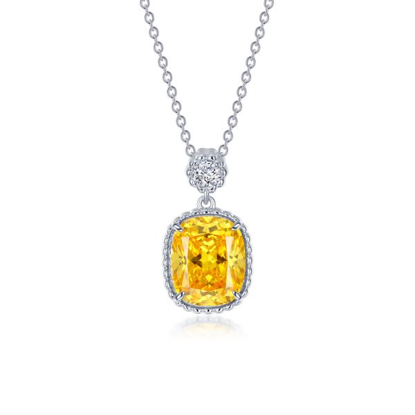 Canary Halo Necklace Wesche Jewelers Melbourne, FL