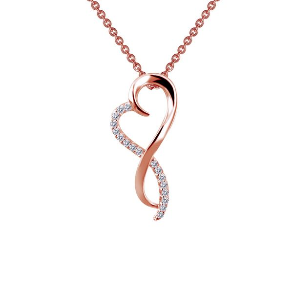 Double Heart Infinity Diamond Necklace | Jewelry by Johan - Sterling Silver  - Jewelry by Johan