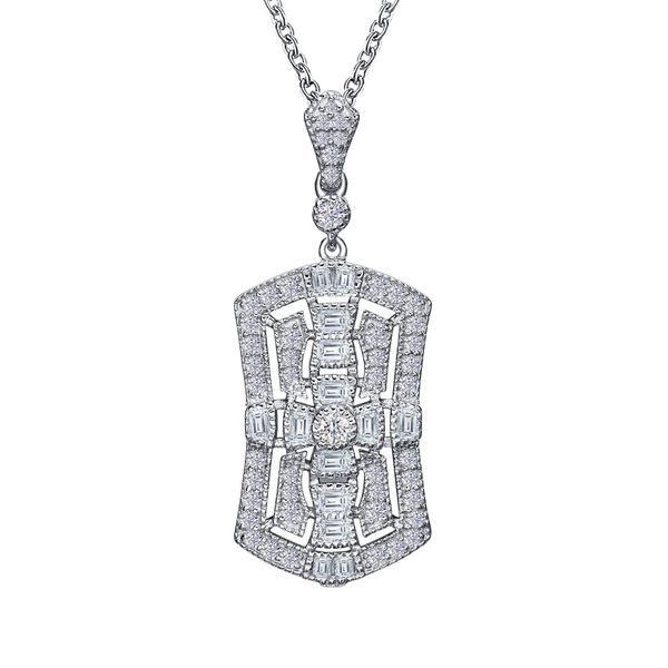Art Deco Inspired Pendant Necklace Arlene's Fine Jewelry Vidalia, GA