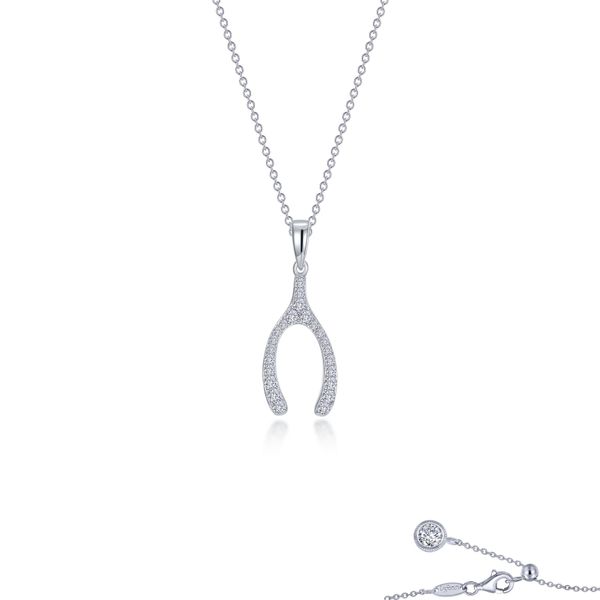 Pave Wishbone Necklace Delfine's Jewelry Charleston, WV