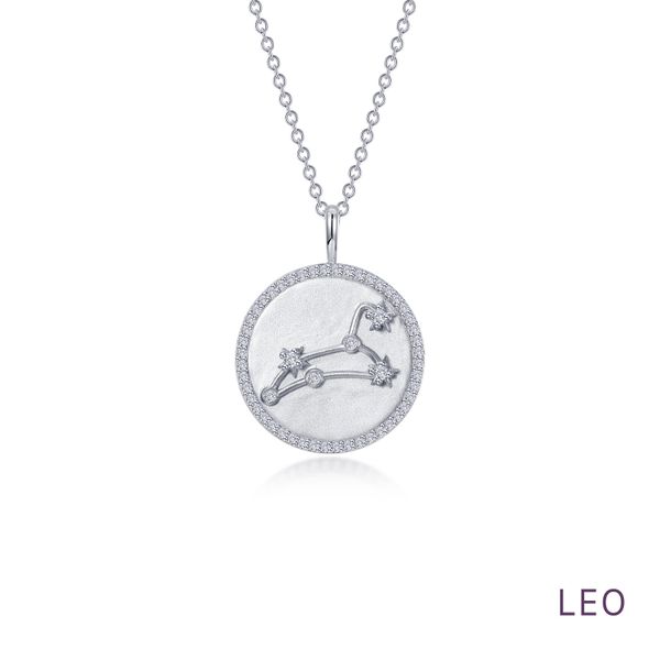 Zodiac Constellation Coin Necklace, Leo Gaines Jewelry Flint, MI