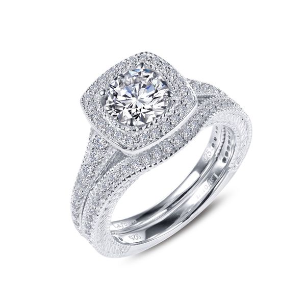 Cushion-Cut Halo Wedding Set Mar Bill Diamonds and Jewelry Belle Vernon, PA