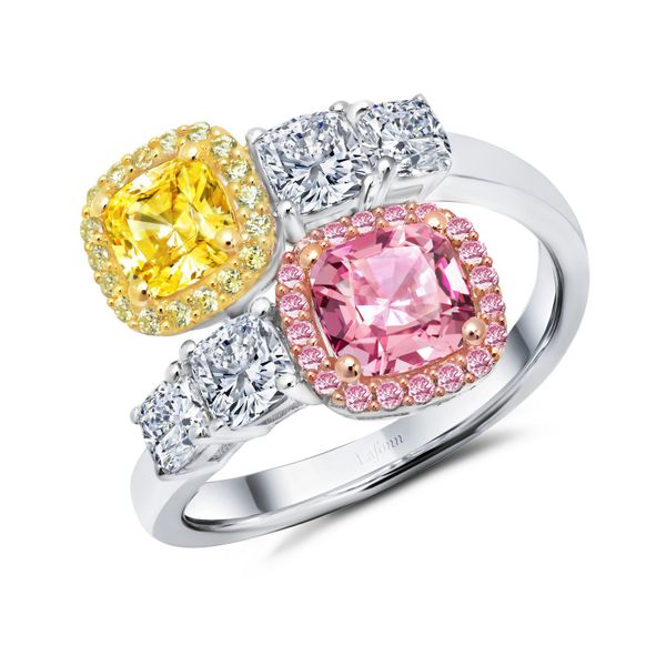 Pink & Yellow Bypass Ring Delfine's Jewelry Charleston, WV