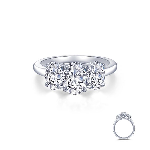 Three-Stone Engagement Ring Charles Frederick Jewelers Chelmsford, MA